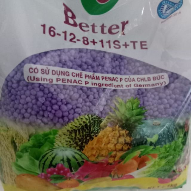 Phân bón NPK 16-12-8+11S+TE 3