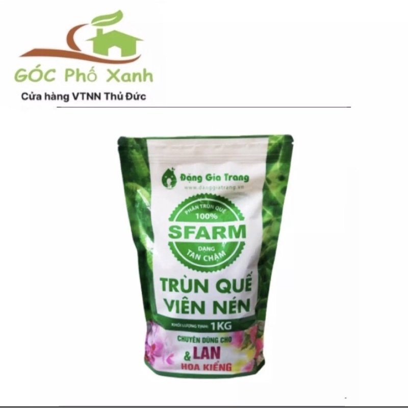 Phân trùn quế viên nén Sfarm gói 1kg