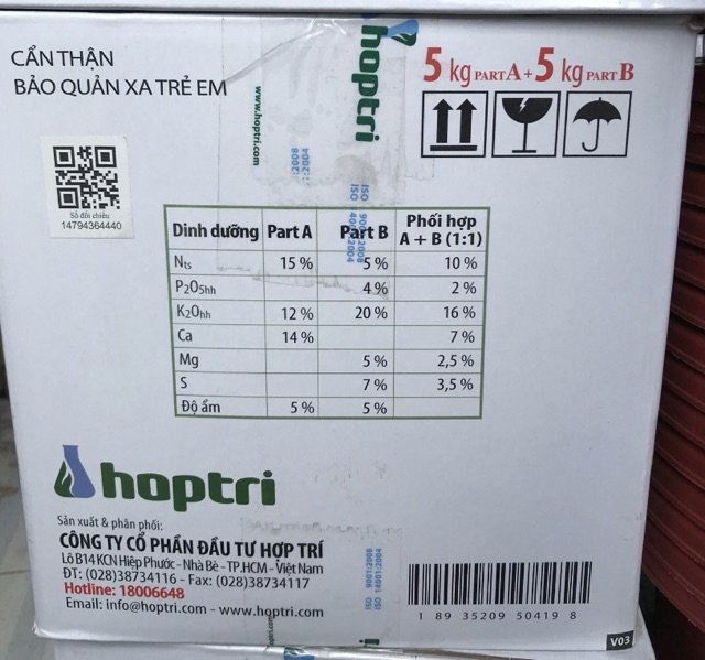 Dinh dưỡng thuỷ canh dùng cho dưa leo cà chua cà tím Hydro Fruity thùng 10kg 3
