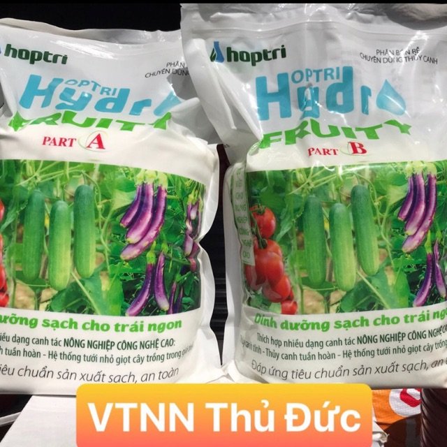 Dinh dưỡng thuỷ canh dùng cho dưa leo cà chua cà tím Hydro Fruity thùng 10kg 2