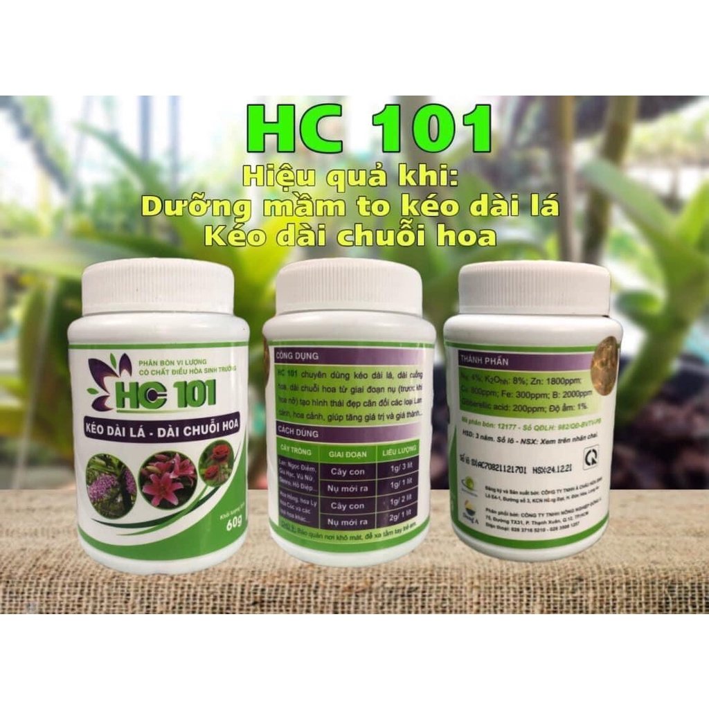 Phân bón lá HC 101 kéo dài lá chuỗi hoa 100gam 3