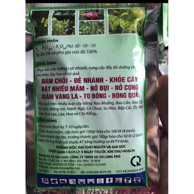Phân bón AC 30-10-10 Dưỡng chuyên dùng Rau quả, hoa mai, kiểng, hoa lan 2