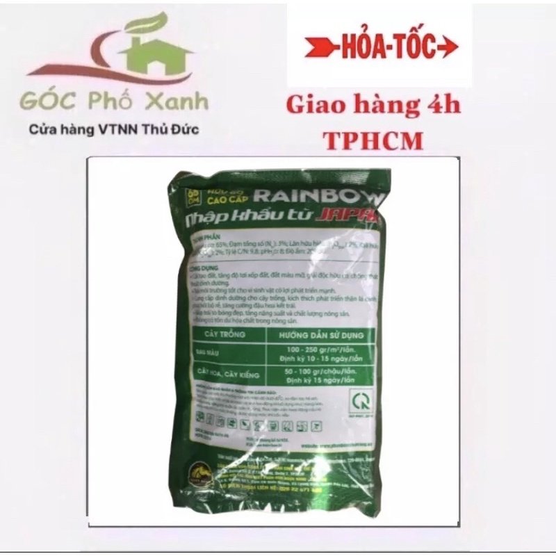Phân hữu cơ cao cấp RAINBOW Nhật Bản gói 1kg 2