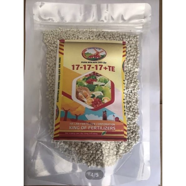 Phân bón NPK 17-17-17 + TE  gói 500gram 2