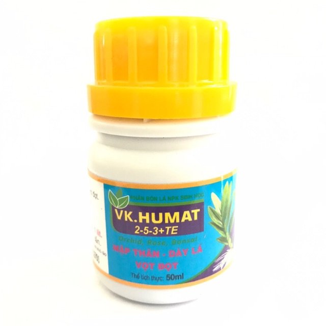 Phân bón lá VK - HUMAT 2-5-3+TE  chai 50ml