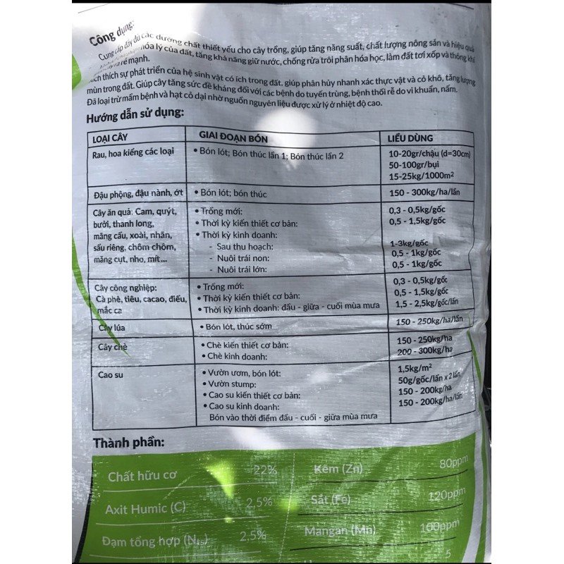 Phân hữu cơ sinh học Minro gói 700gram 2