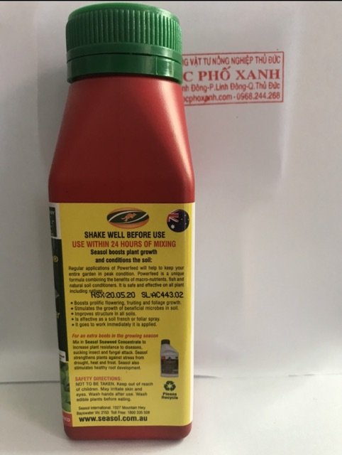 Phân cá Úc PowerFeed chai 250ml. Nguyên liệu nhập từ Úc 2