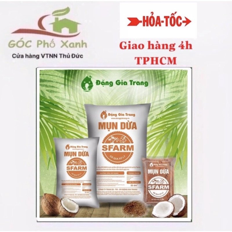 Giá thể mụn dừa đã qua xử lý SFARM 5dm3 2