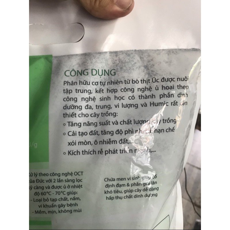 Phân bò đã qua xử lý OCT Tropical gói 3kg 3