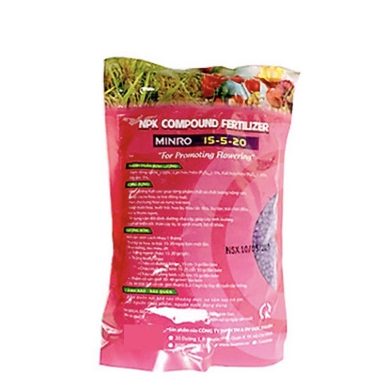 Phân NPK 15-5-20 MINRO gói 1kg 2