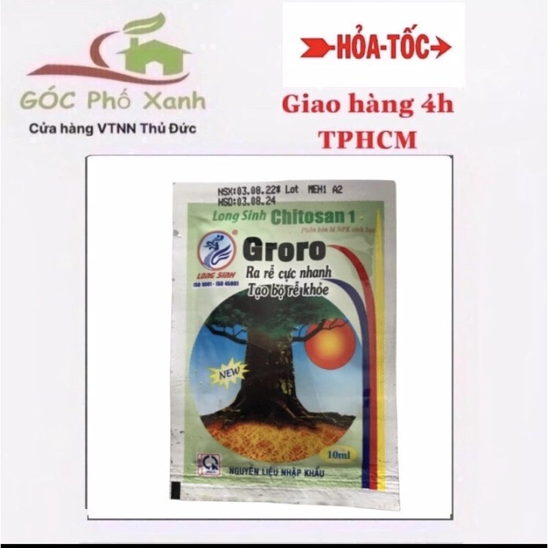 Phân bón Groro giúp cây kích rễ cực mạnh gói 10ml