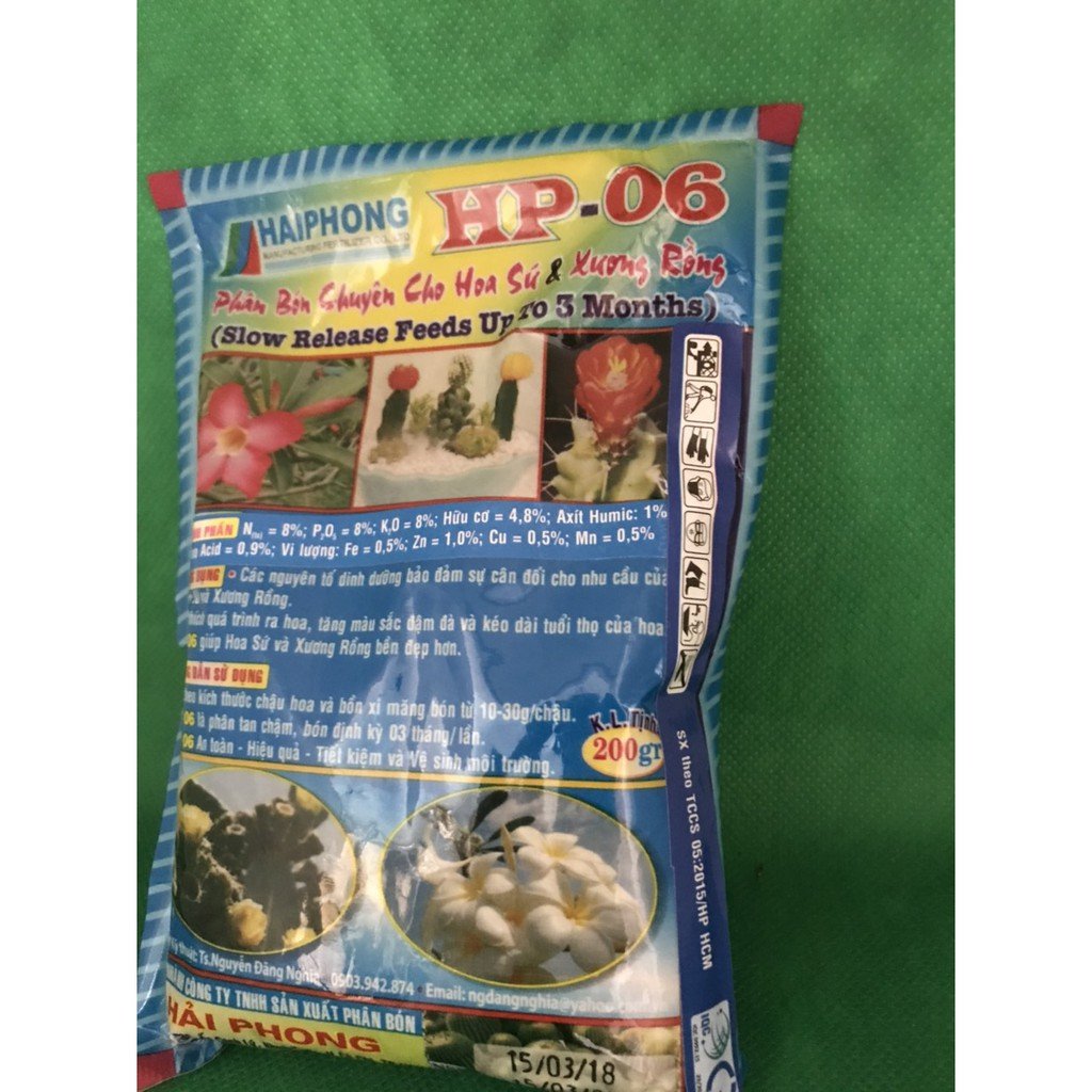 Phân bón chuyên cho hoa sứ xương rồng 200gam 2