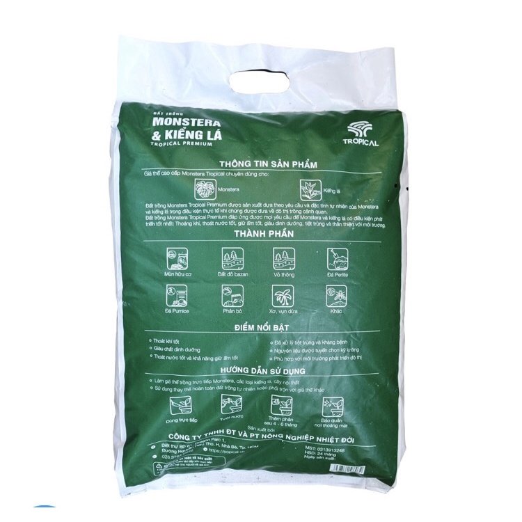 Đất trồng Monstera và kiểng lá Tropical Premium 3