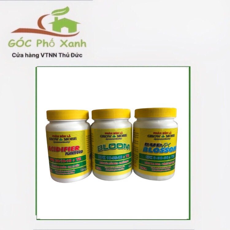 Bộ 3 Phân bón lá Growmore Mỹ chuyên dùng hoa lan