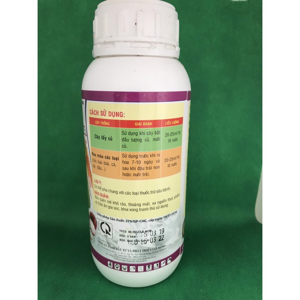 Phân bón lá CANXI BO SỮA 500ml 3