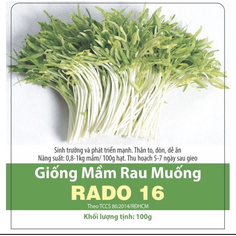 Hạt giống mầm rau muống gói 100gram