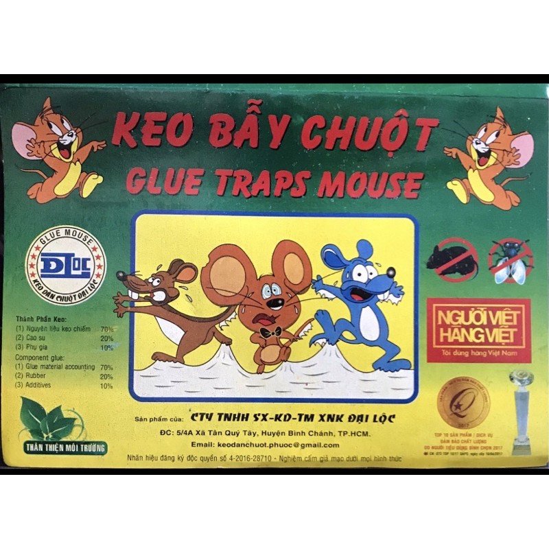 Keo dính chuột, keo bẫy chuột combo 2 miếng