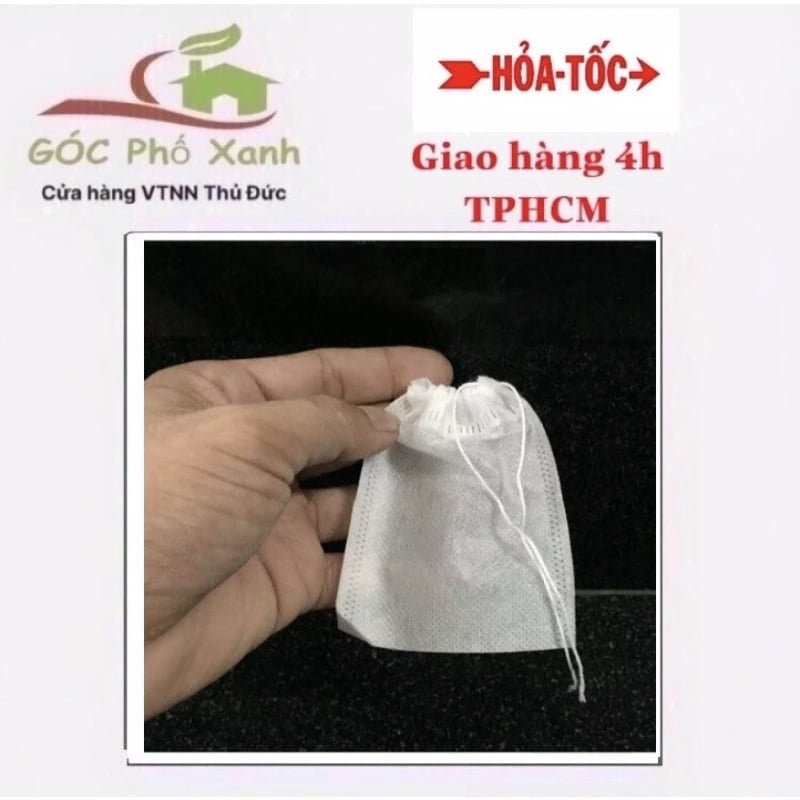 Túi lọc trà đựng phân tan chậm 100 cái 8x10cm 2