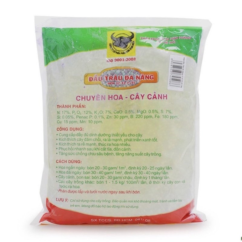Phân bón đầu trâu đa năng 17-12-7+TE gói 200gram 2