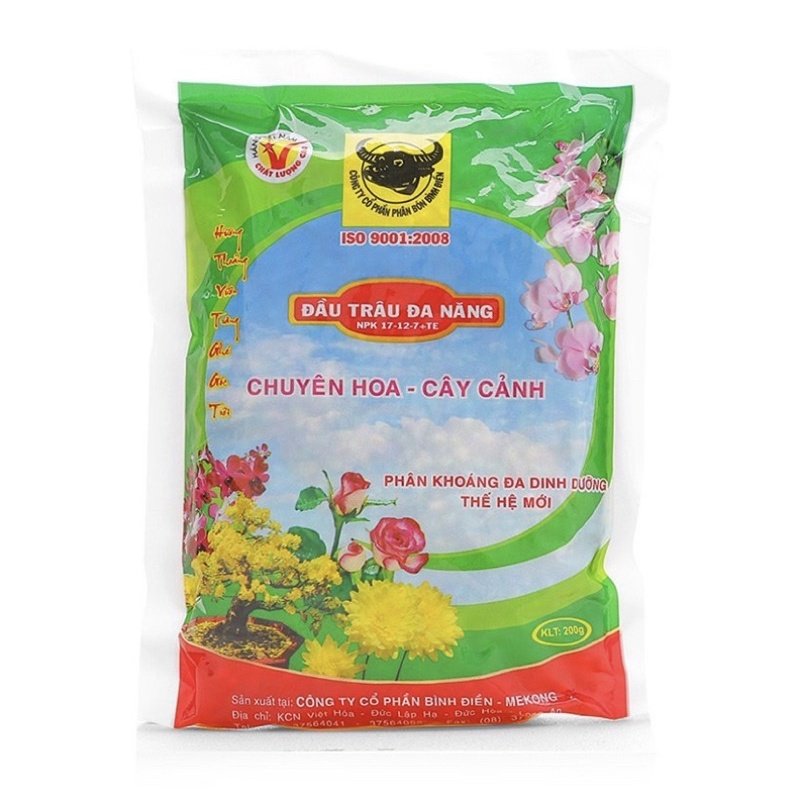 Phân bón đầu trâu đa năng 17-12-7+TE gói 200gram