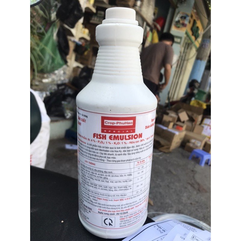 Đạm cá Phú Hảo Fish Emulsion chai 1 lít 2
