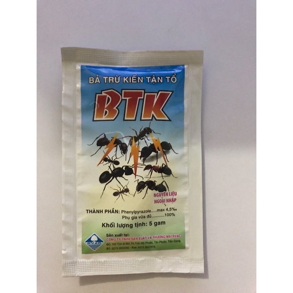 Bả Trừ Kiến BTK, Diệt Kiến Tận Ổ, Hiệu Quả Tức Thì, Đảm Bảo An Toàn (Gói 5 gram) 3