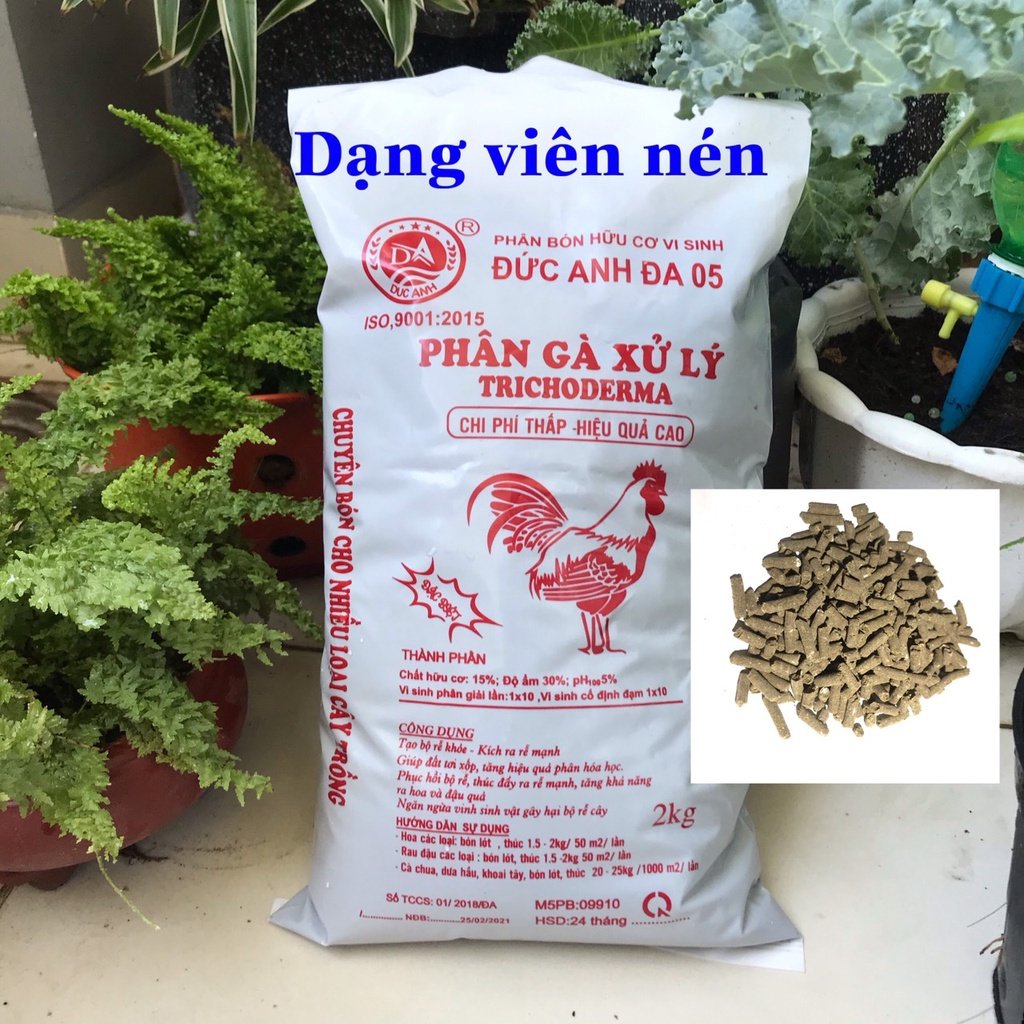 Phân gà hữu cơ vi sinh gói 2kg có dạng bột và dạng viên nén 3
