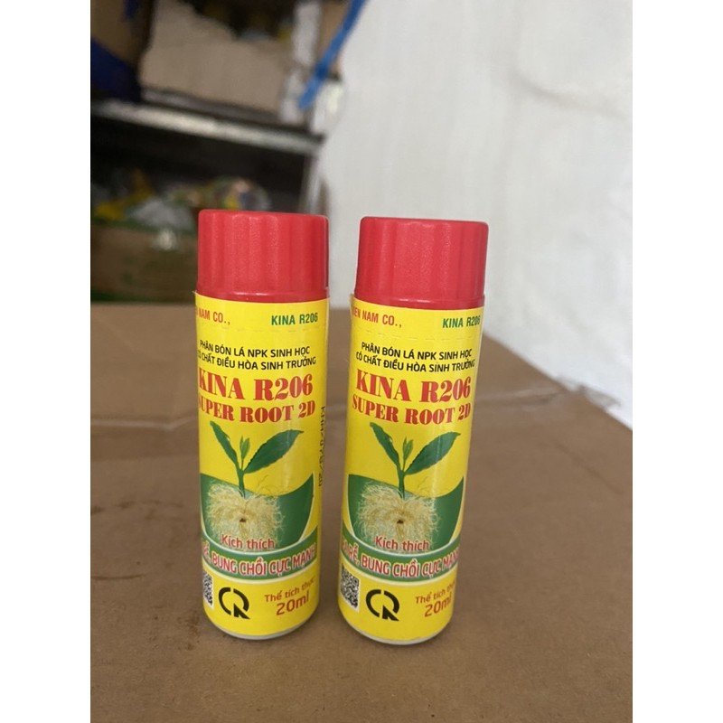 Phân bón NPK sinh học Kina R26 ra rễ, bung chồi combo 2 lọ