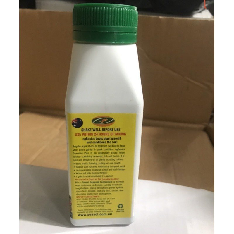 Phân bón agBasics Seaweed Plus chai 250ml nhập khẩu Úc 2