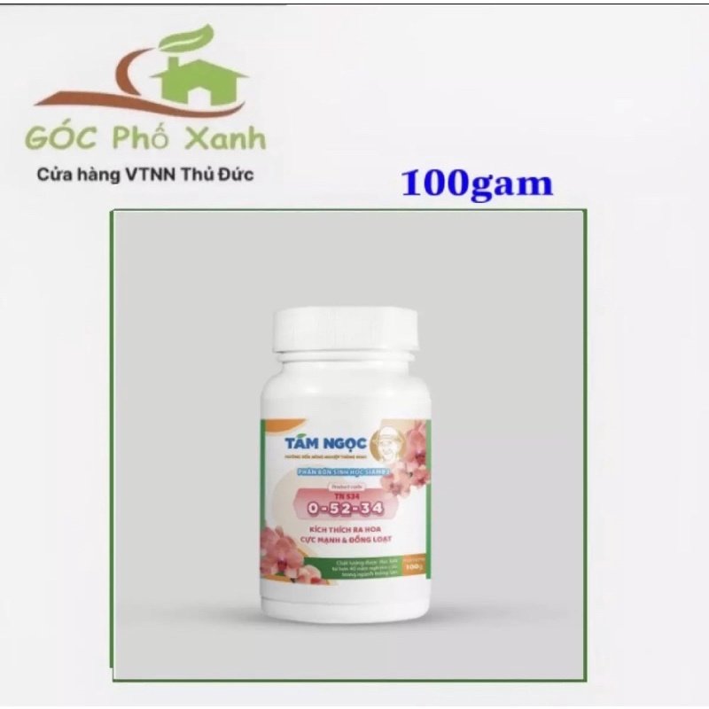 Phân bón Sinh Học NPK kích hoa 0-52-34 Tám Ngọc hũ 100gram