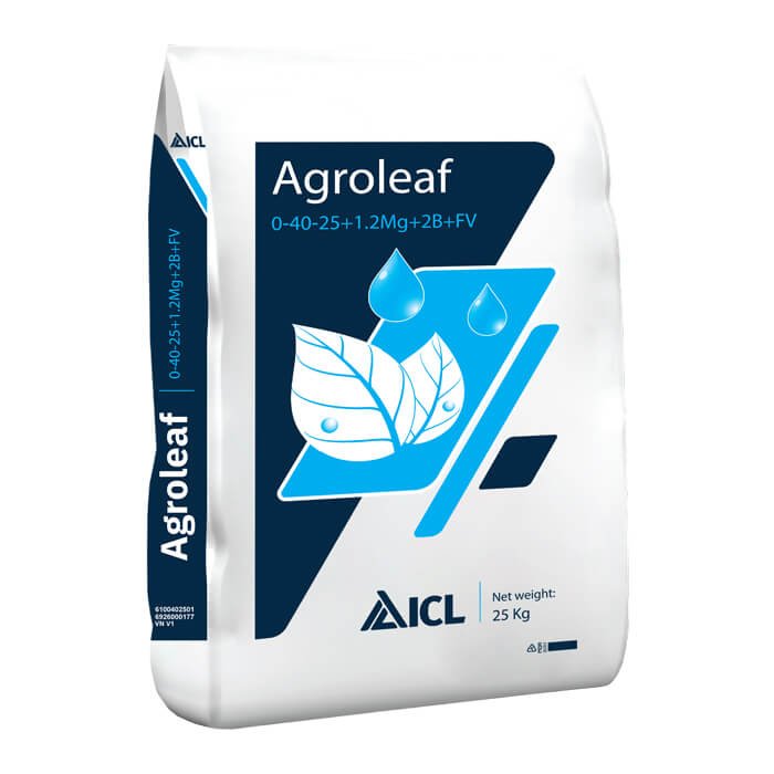 PHÂN BÓN LÁ PK-TRUNG-VI LƯỢNG AGROLEAF 0-40-25+1.2MG+2B+FV