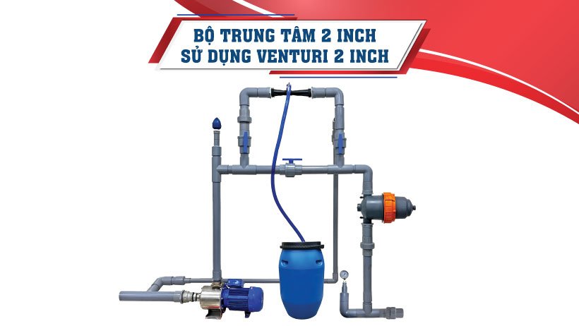 Bộ trung tâm 2inch sử dụng bộ châm phân 2inch