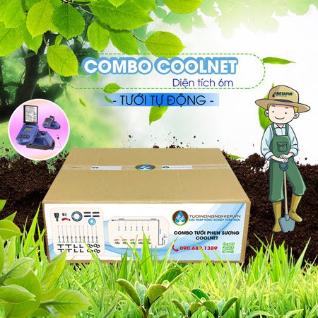 Bộ kit tưới phun sương Coolnet – hẹn giờ tưới tự động cho vườn Lan diện tích 6m2