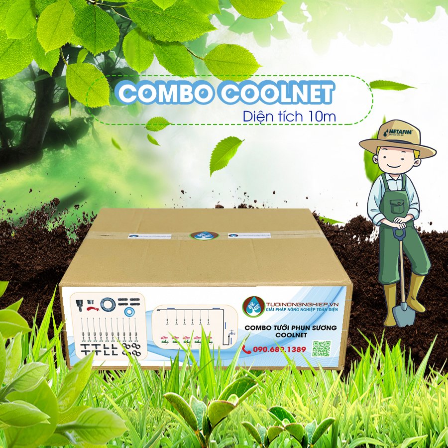 Combo tưới phun sương Coolnet cho vườn Lan diện tích 10m2
