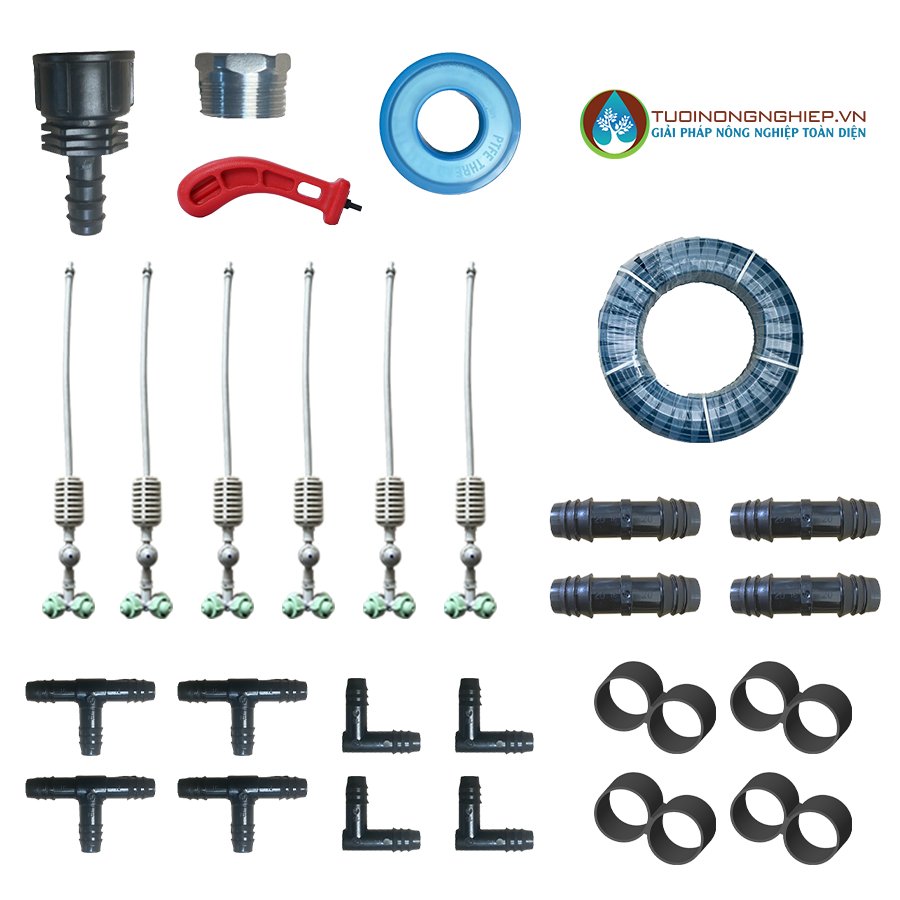 Combo tưới phun sương Coolnet cho vườn Lan diện tích 6m2 2