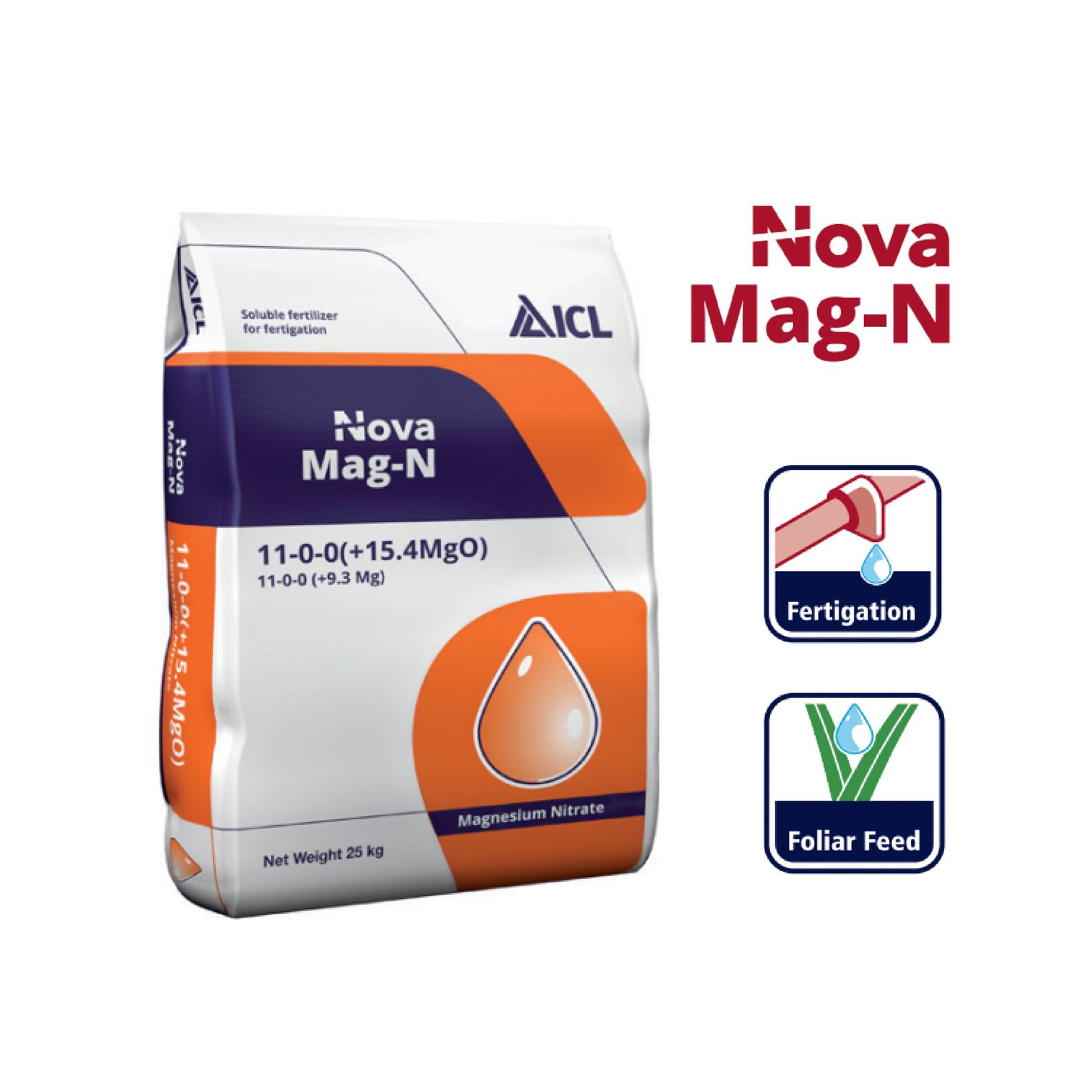 Phân bón Nova Mag-N 11-0-0+15.4MgO (Magnesium Nitrate) (25kg/bao) – ICL 2