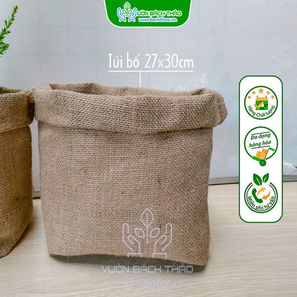 Túi Bao Bố Trang Trí Cây Cảnh, Túi Vải Bố Đựng Nhiều Kích Cỡ