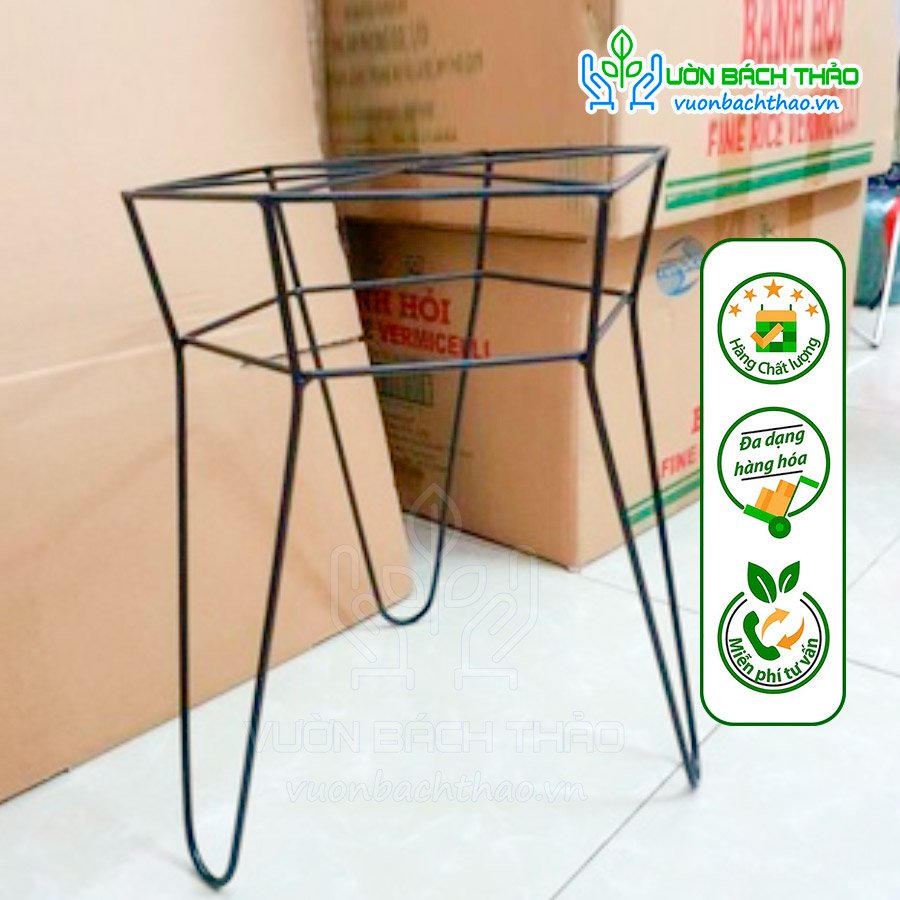 Đôn Sắt,Chân Sắt Kê Chậu 28x36cm 2