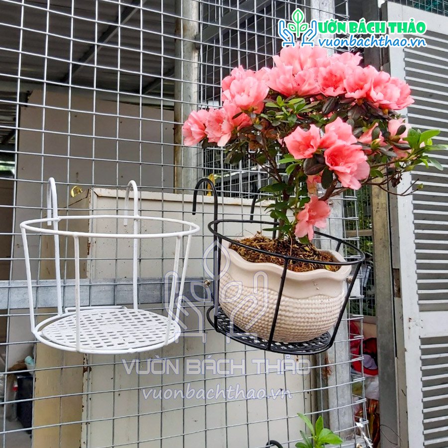 Giá Sắt Tròn Treo Chậu Cây Ban Công, Lan Can