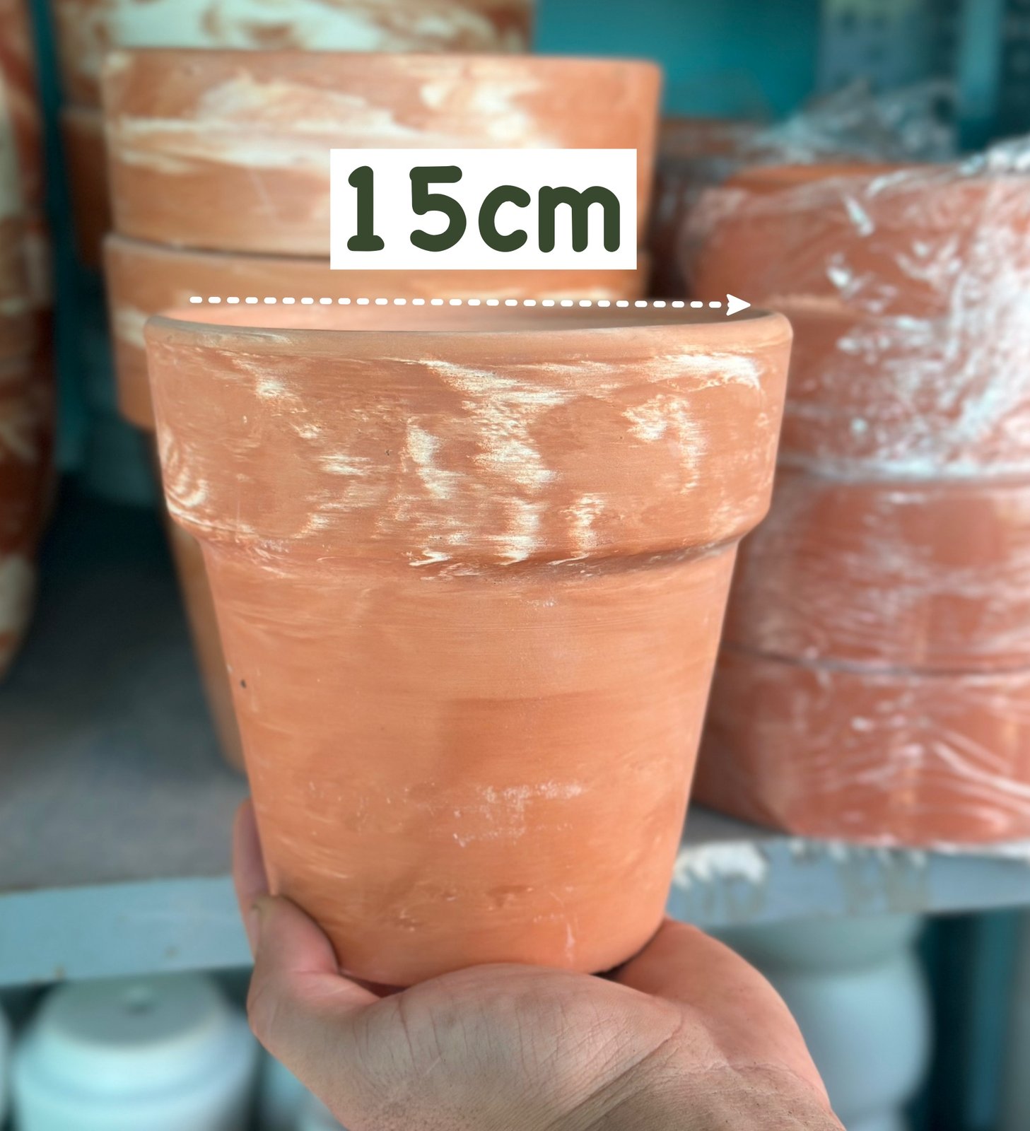 CHẬU ĐẤT NUNG LOANG MÀU GỜ BASIC 15CM, 18CM, 21CM, (1 chậu),chậu trồng cây, trang trí nội thất, Cây Tươi Nguyên CTN1555 2