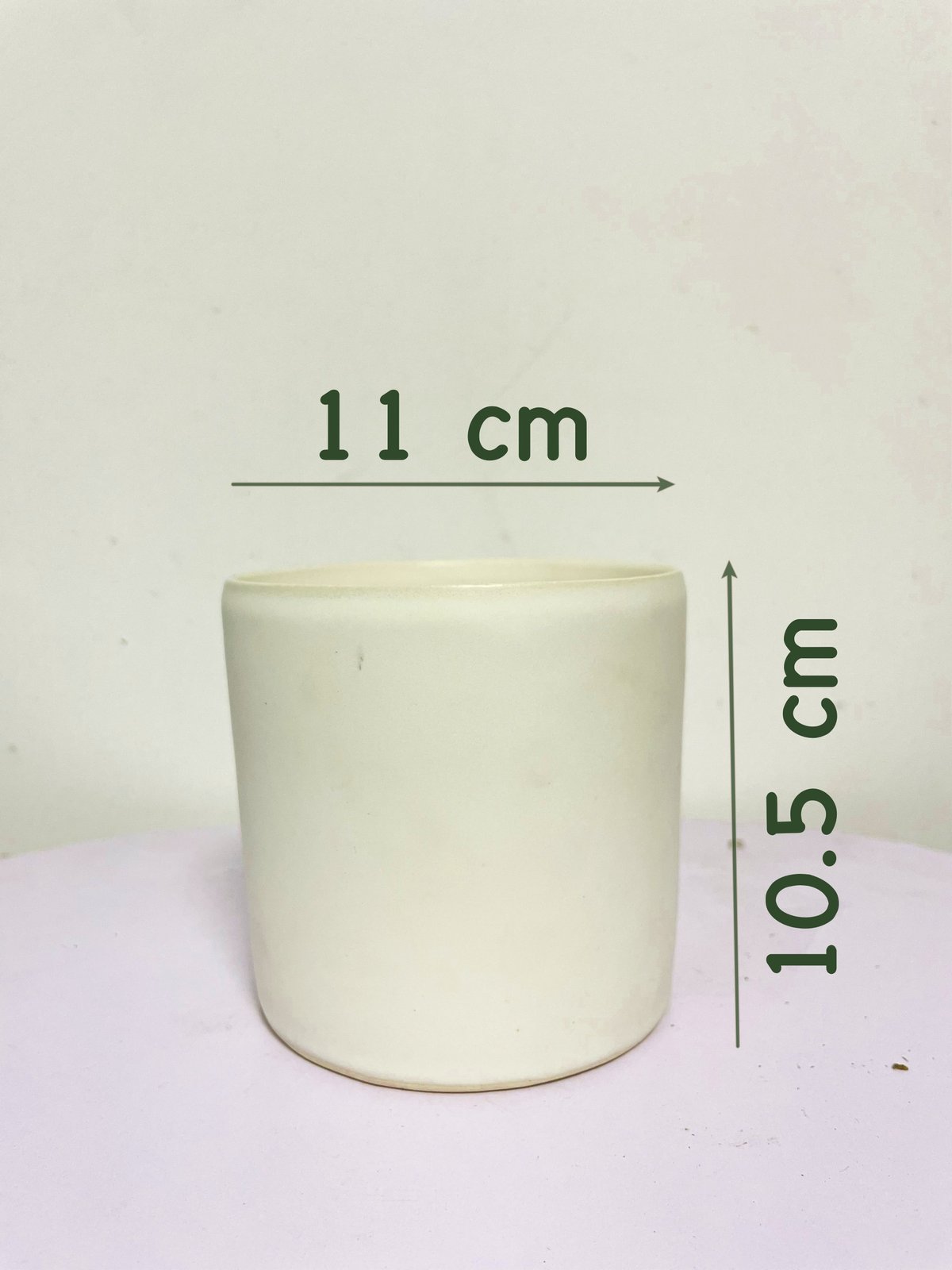 CHẬU TRỤ TRẮNG ĐẤT NUNG (11x10.5cm) (1 chậu), gốm đất nung, chậu cây cảnh mini, sen đá, xương rồng Cây Tươi Nguyên CTN0970 2