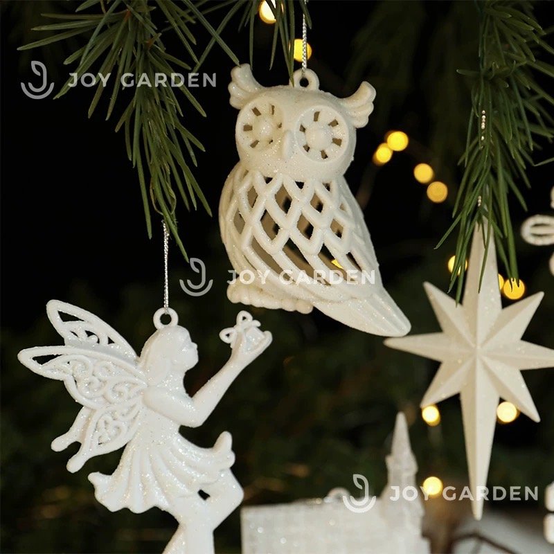 Cú mèo Giáng sinh/ Xmas White Owl 2