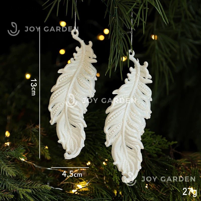 Set 2 Lông vũ trắng/2PCS White Xmas feathers