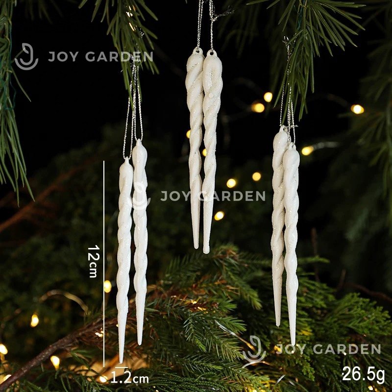 Set 6 Cột Băng trắng/6 PCS White Christmas Icicle
