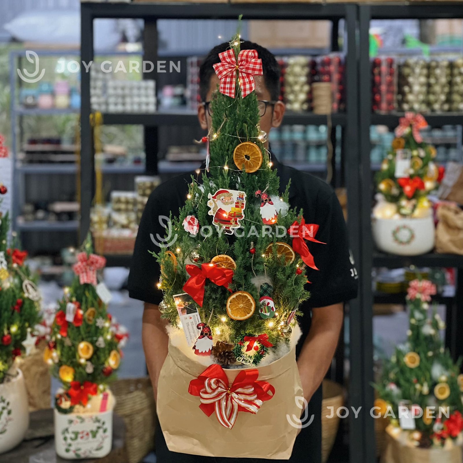 Set Xmas Thần Lùn [Tông Đỏ Cam] Size L
