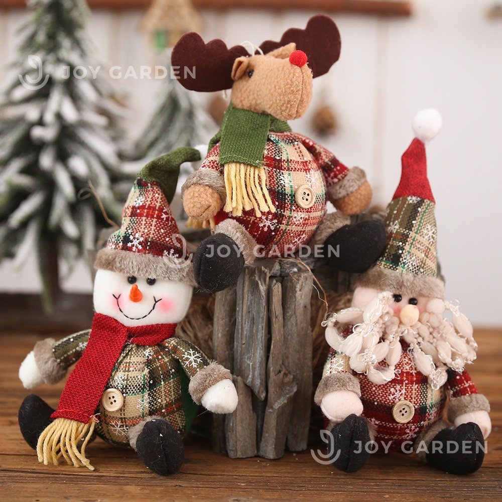 Búp Bê Xmas Nhồi Bông [Santa Claus/Snowman Elk/Reindeer Handmade Dolls] 2