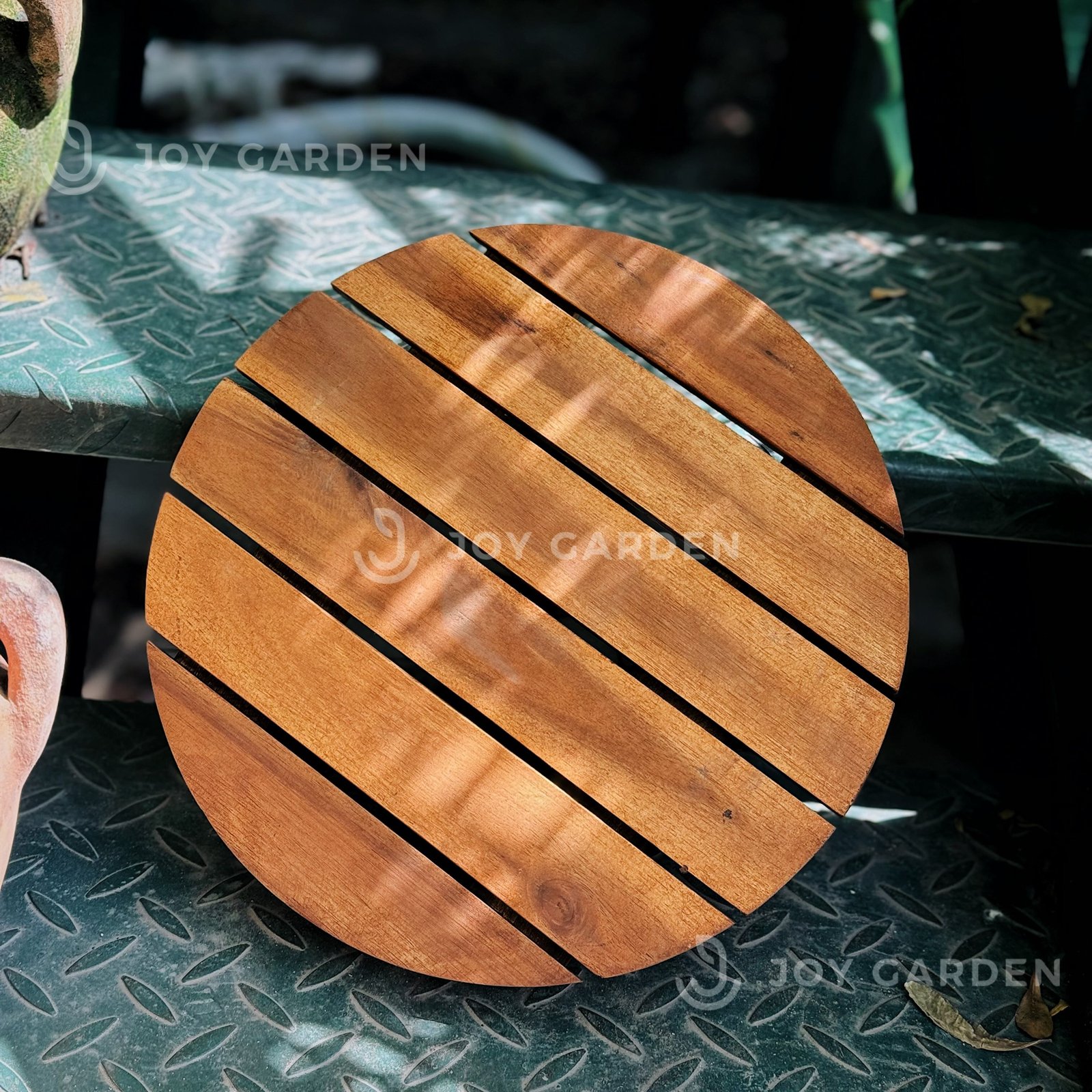 Đế gỗ bánh xe [Wooden Plant Stand with Wheels] 3