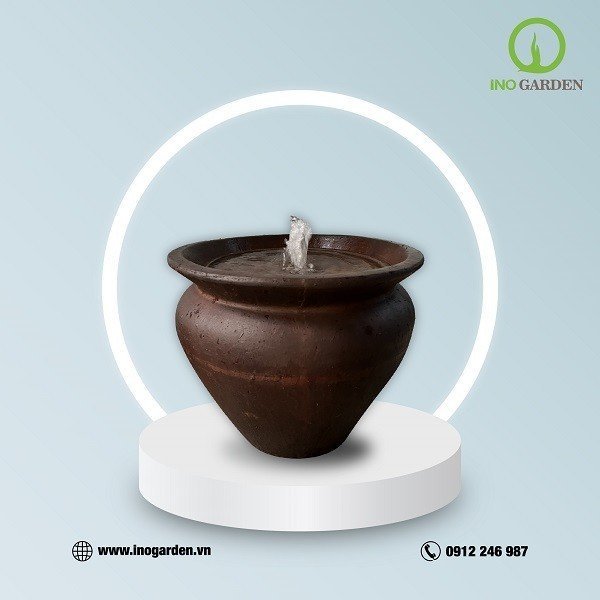 Đài phun nước gốm đất đen