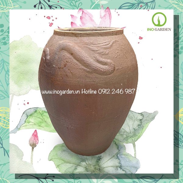 Lu gốm họa tiết rồng S1 (kích thước 68x85cm)