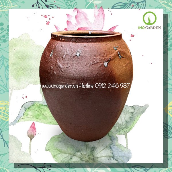 Lu gốm họa tiết rồng S2(kích thước 58x62cm)